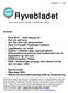 MEDLEMSBULLETIN FOR NORSK FLYMEDISINSK FORENING