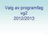 Valg av programfag vg2 2012/2013