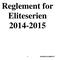 Reglement for Eliteserien 2014-2015