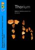 Thorium. Regiongeologen Buskerud Telemark Vestfold. Rapport nr 1, 2008. i Buskerud, Telemark og Vestfold fylker. Sven Dahlgren