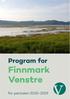 Program for. Finnmark Venstre