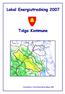 Lokal Energiutredning 2007. Tolga Kommune