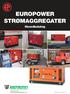 EUROPOWER STRØMAGGREGATER. Hovedkatalog