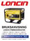 BRUKSANVISNING LONCIN STRØMAGGREGATER LC2500DC/-DDC - LC3800DC/-DDC LC5000DC/-DDC LC6500DC/-DDC