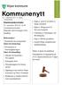 Kommunenytt. Kommunestyremøte