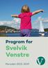 Program for. Svelvik Venstre