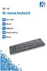 TB-116. Air mouse keyboard. EN User Guide SE Manual FI Käyttöohje DK Brugervejledning NO Manual