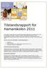 Tilstandsrapport for Hamarskolen 2011