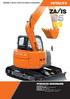 ZAXIS-3 serien med kort bakre svingradius