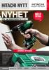 NYHET. Hitachi Nytt. leveres i ny kasse 3.745,- *2.996,- Borskrutrekker 18V DS 18DSL. Nr. 2/2014. Nå med 5,0Ah Li-ion batterier s.