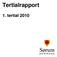 Tertialrapport. 1. tertial 2010