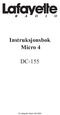 Instruksjonsbok Micro 4 DC-155