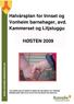 Halvårsplan for Innset og Vonheim barnehager, avd. Kammerset og Litjstuggu HØSTEN 2009