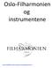 Oslo-Filharmonien og instrumentene