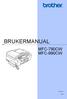 BRUKERMANUAL MFC-790CW MFC-990CW. Version C NOR