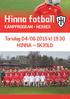 Hinna fotball KAMPPROGRAM - HERRER