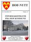 Nr. 5 November 2011 Årgang 20 INFORMASJONSAVIS FRA HOF KOMMUNE