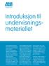 Introduksjon til undervisningsmateriellet