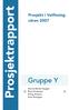 Prosjektrapport. Gruppe Y. Prosjekt i Veifinning våren 2007. Hanne Marte Haugen Rune Simensen Erling Smemo Knut Svangstu