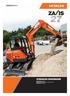 ZAXIS Serie 3 HYDRAULISK GRAVEMASKIN. Modellkode: ZX27-3 Nominell motoreffekt: 19,1 kw (26,0 HP) Driftsvekt: 2790 kg