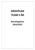 GROVPLAN TEAM 5 ÅR. Barnehageåret 2014/2015