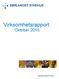 Virksomhetsrapport Oktober 2015