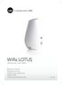 Wilfa LOTUS. Ultrasonic humidifier. Bruksanvisning Bruksanvisning Betjeningsvejledning Käyttöohje Operating Instructions HU-4W