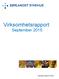 Virksomhetsrapport September 2015