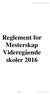 Reglement MVGS 2015-2016. Reglement for Mesterskap Videregående skoler 2016