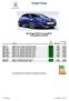 Peugeot'Norge. Nye Peugeot 308 GT Line og 308 GT Prisliste gjeldende fra 01.02.2015 ' ' ' Veil.utsalgspris. Personbil