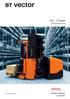 www.toyota-forklifts.no 1,0 1,5 tonn Smalgangstrucker