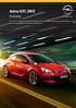 Astra GTC 2013. Prisliste