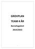 GROVPLAN TEAM 4 ÅR Barnehageåret 2014/2015