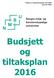 Vedtatt av Universitetsstyret 26.11.2015 (sak 114/2015) Budsjett og tiltaksplan 2016