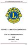 LIONS CLUBS INTERNATIONAL