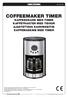 COFFEEMAKER TIMER KAFFEKOKARE MED TIMER KAFFETRAKTER MED TIDSUR AJASTETTAVA KAHVINKEITIN KAFFEMASKINE MED TIMER