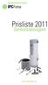 Prisliste 2011. Sentralstøvsugere. www.ipcfoma.no