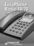 EuroPhone Basic 10/20. Bruksanvisning