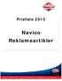 Prisliste 2012. Navico Reklameartikler