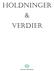 HOLDNINGER & VERDIER