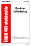 Bruker- veiledning. japa 465 stokkstativ. Brukerveiledning NORSK