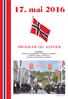 17. mai 2016 PROGRAM OG SANGER