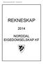 Norddal Eigedomsselskap KF rekneskap 2014 REKNESKAP NORDDAL EIGEDOMSELSKAP KF