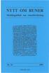 Nytt om runer: Meldingsblad om runeforskning Nr. 14, 1999