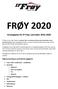 FRØY 2020. Strategiplan for IF Frøy i perioden 2016-2020
