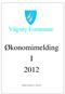 Økonomimelding I 2012