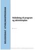 Veiledning til program- og aktivitetsplan. Boligsosialt utviklingsprogram Husbanken Region øst 2011.