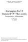 Norwegian SAF-T Standard VAT/Tax codes