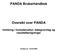 PANDA Brukerhåndbok. Oversikt over PANDA. Innføring i hovedstruktur, datagrunnlag og resultatberegninger