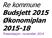 Re kommune Budsjett 2015 Økonomiplan 2015-18 Presentasjon november 2014